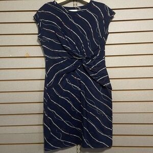 Liz Claiborne Medium Short Sleeve Dress Knee Length Business Casual Nautical